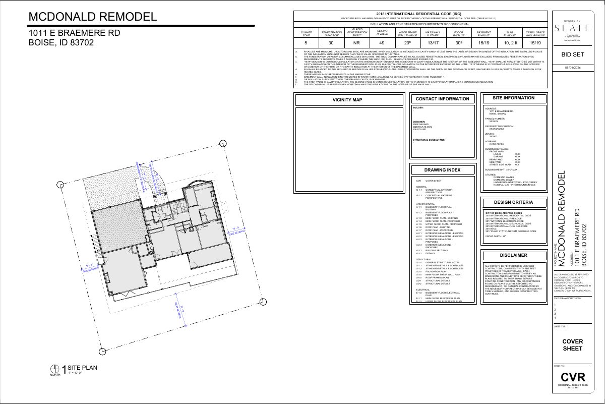 Site plan: Home addition with three-story elevator and accessible suite proposed on hillside lot