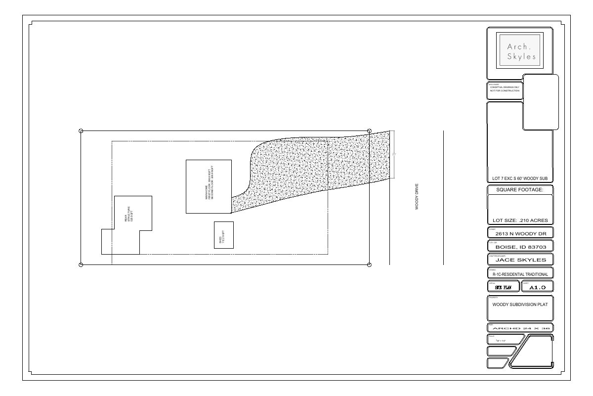 Site plan: Plan would replace one house with two single-family homes on split lot