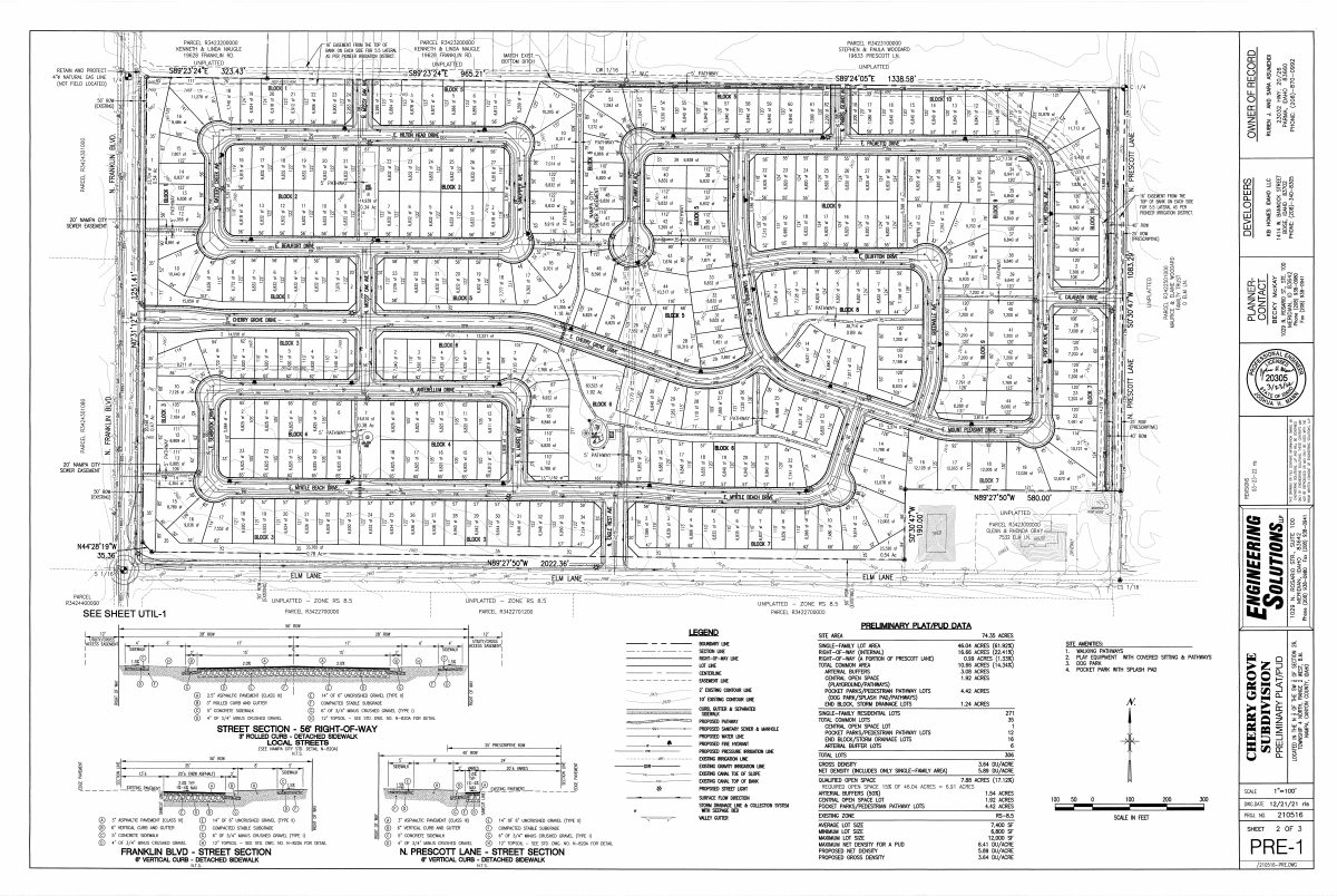 Site plan: 61-home Cherry Grove phase 6 final plat approved with conditions