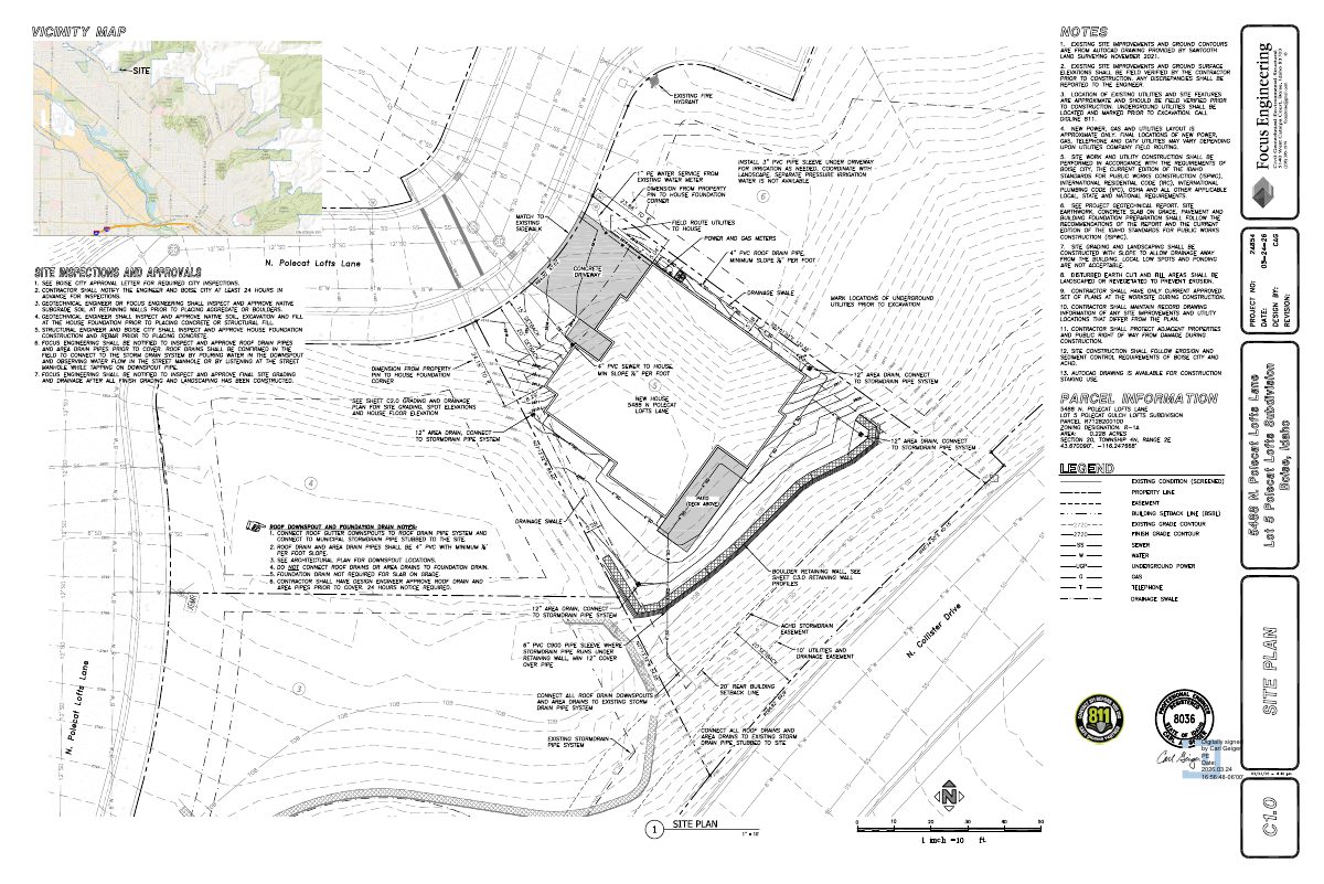 Site plan: Single home approved on hillside lot after city review