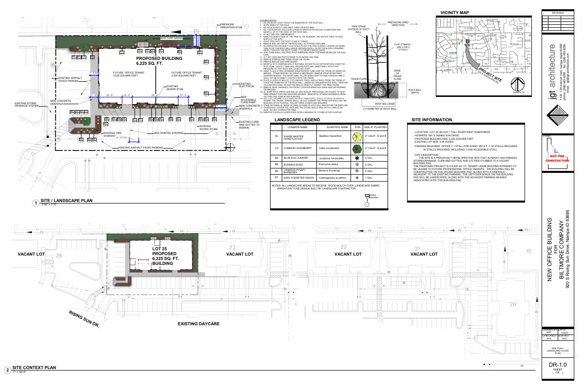 Site plan: Two-tenant, 6,225-square-foot office building approved with conditions