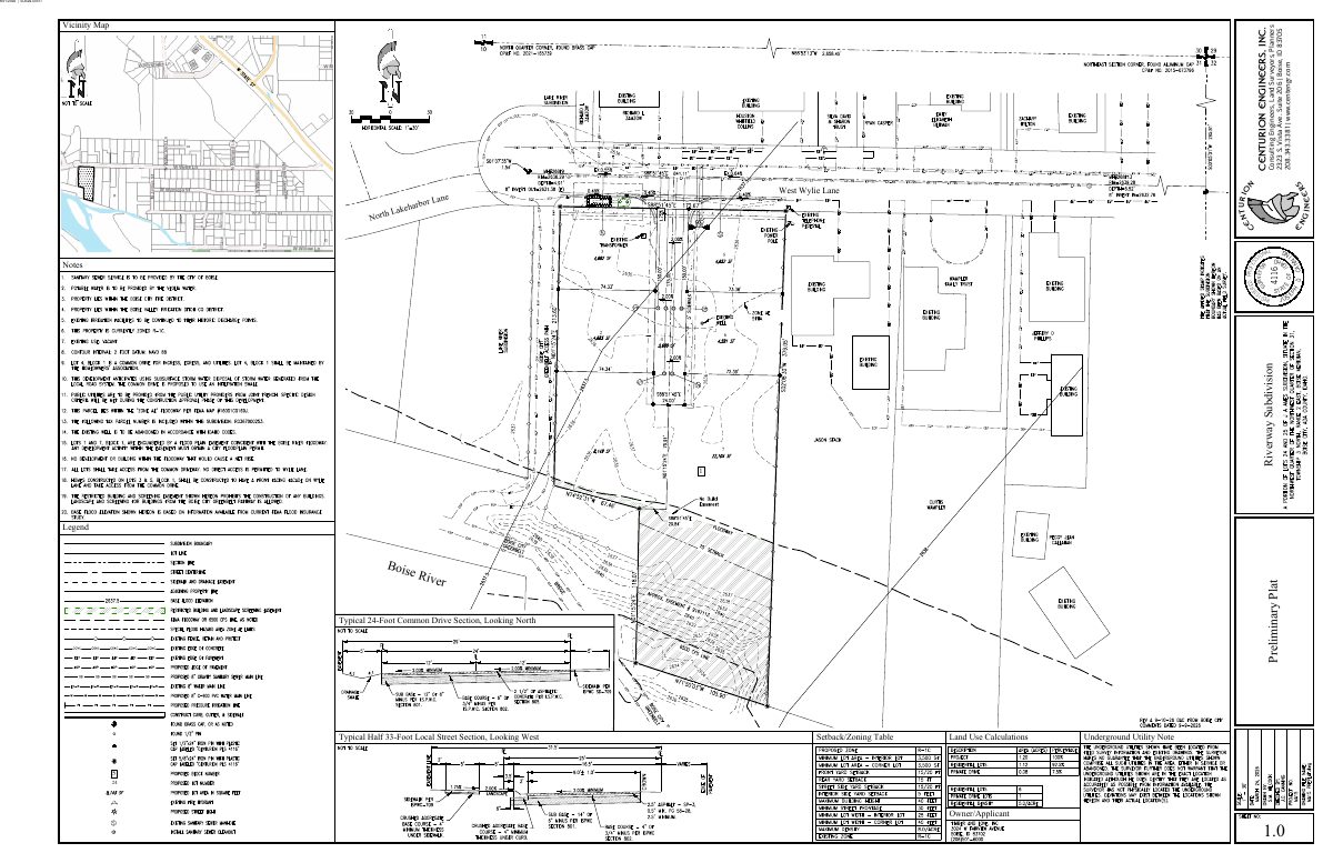 Site plan: Six-home subdivision beside the Boise River Greenbelt heads to City Council