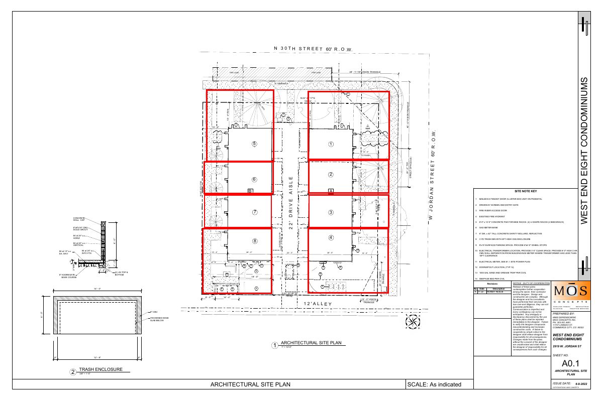 Site plan: Plan would convert 8 existing condo units into attached townhomes