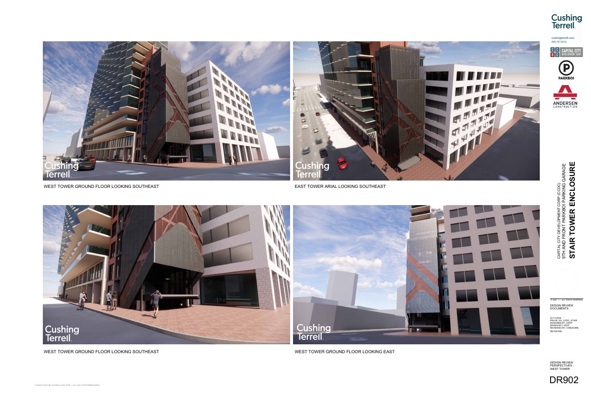 Site plan: Enclosures for existing garage stairwells approved