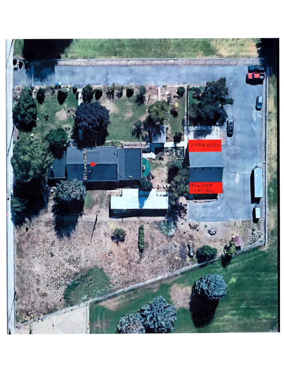 Site plan: Home-based powder coating business approved
