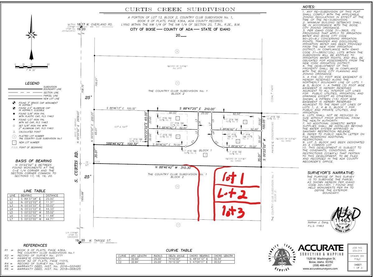 Site plan: 4-home subdivision on less than an acre approved by Boise City Council