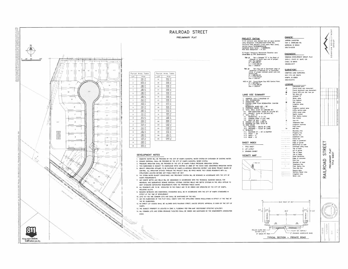 Site plan: Nampa approves 30-home Grand Central subdivision