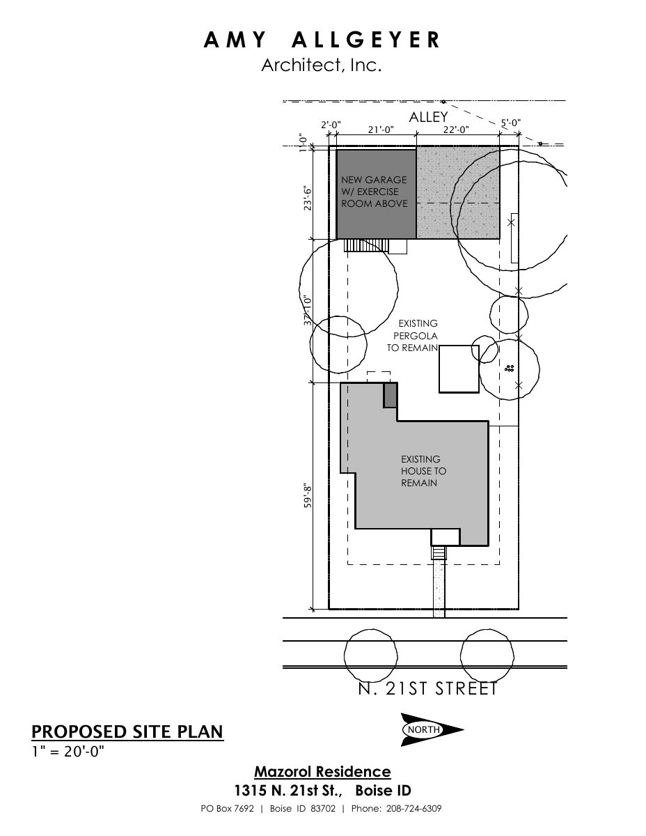 Site plan: Garage and exercise room addition approved for single-family home