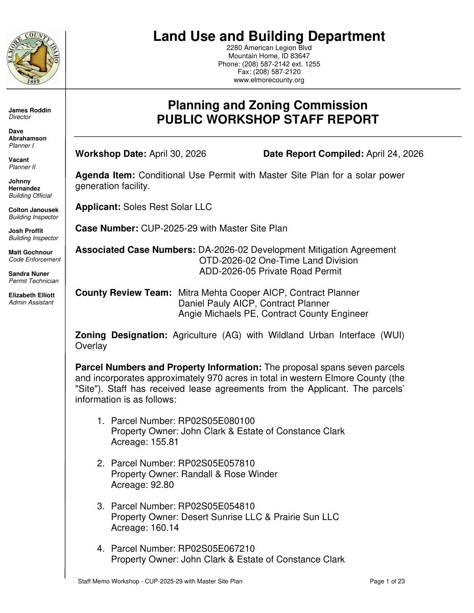 Site plan: 149-megawatt solar plant on 981 acres approved with conditions