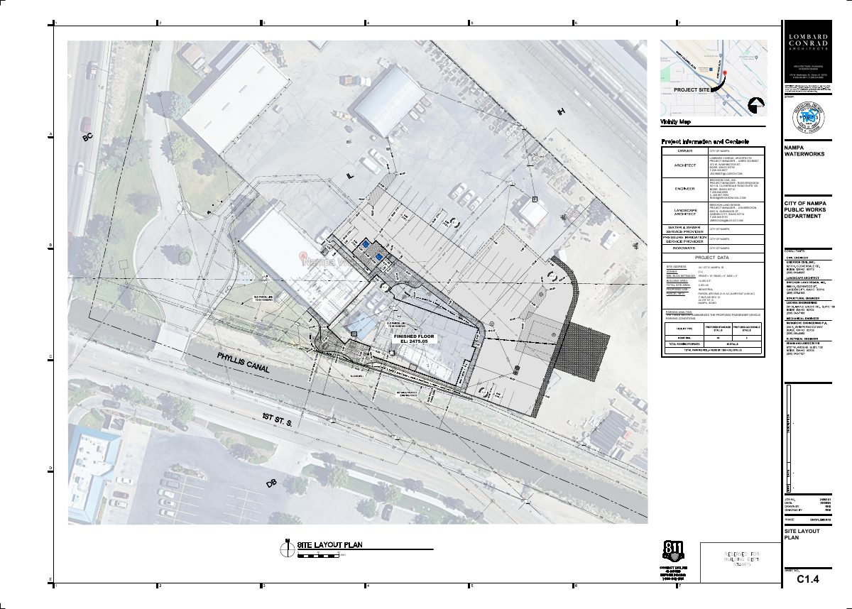 Site plan: Nampa Waterworks remodel and addition gets approval to skip parking islands