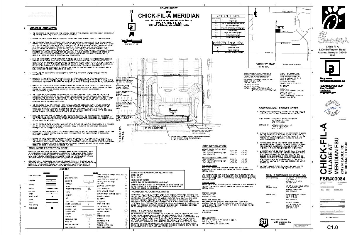 Site plan: Chick-fil-A adds second drive-thru lane and extends canopy