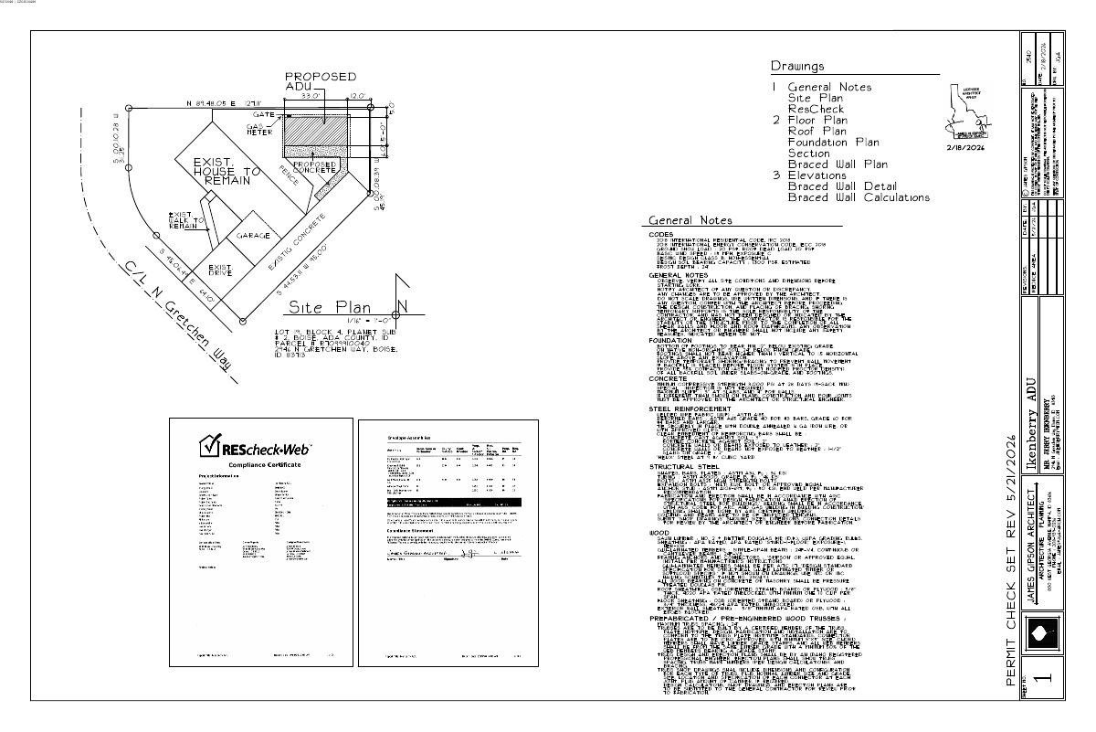 Site plan: Approved: 495-square-foot backyard accessory unit in Boise