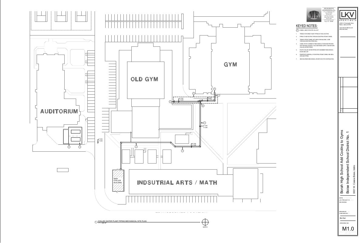 Site plan: 2,200-square-foot mechanical building for new chiller plant approved