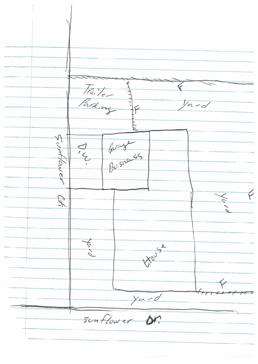 Site plan: Junk removal business approved to operate from a home