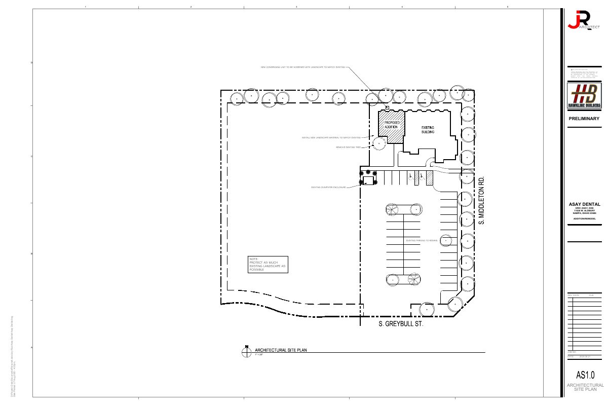 Site plan: Asay Dental plans four new operatory rooms in building addition