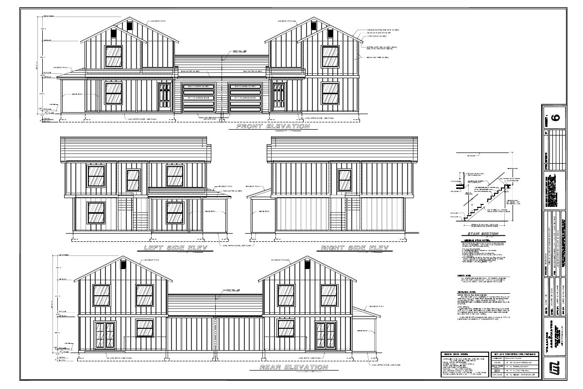 Site plan: Two-unit duplex approved on 0.16-acre lot