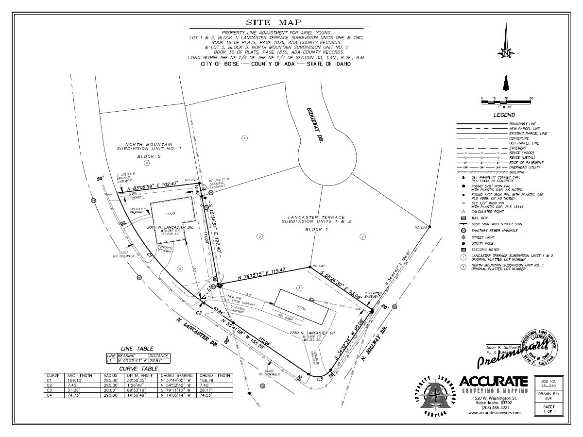 Site plan: Property line shifted to fix driveway encroachment, approved