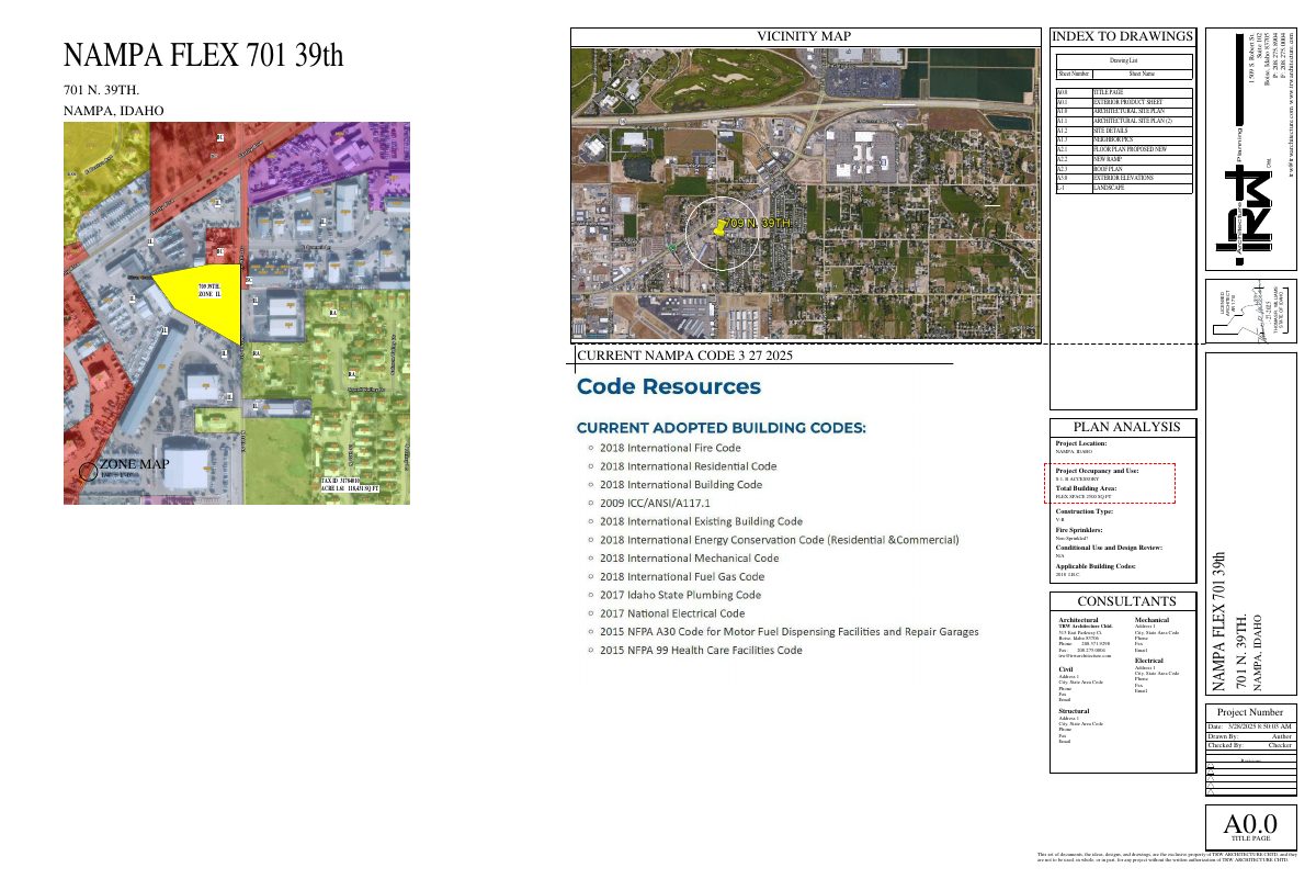 Site plan: Approved: 2,500-square-foot flex building for light industrial lot