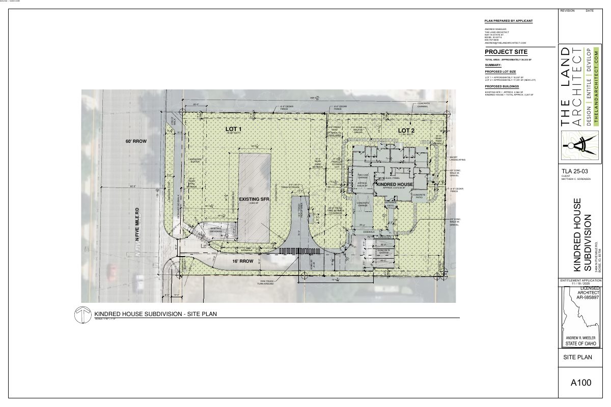 Site plan: 2-lot subdivision proposed to add a second home on a 0.89-acre lot, heads to City Council
