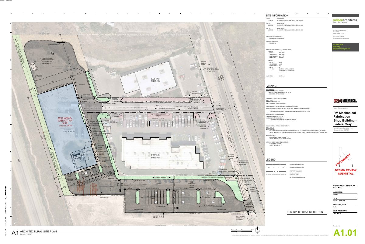Site plan: Boise approves merging two parcels for 27,512-square-foot fabrication building