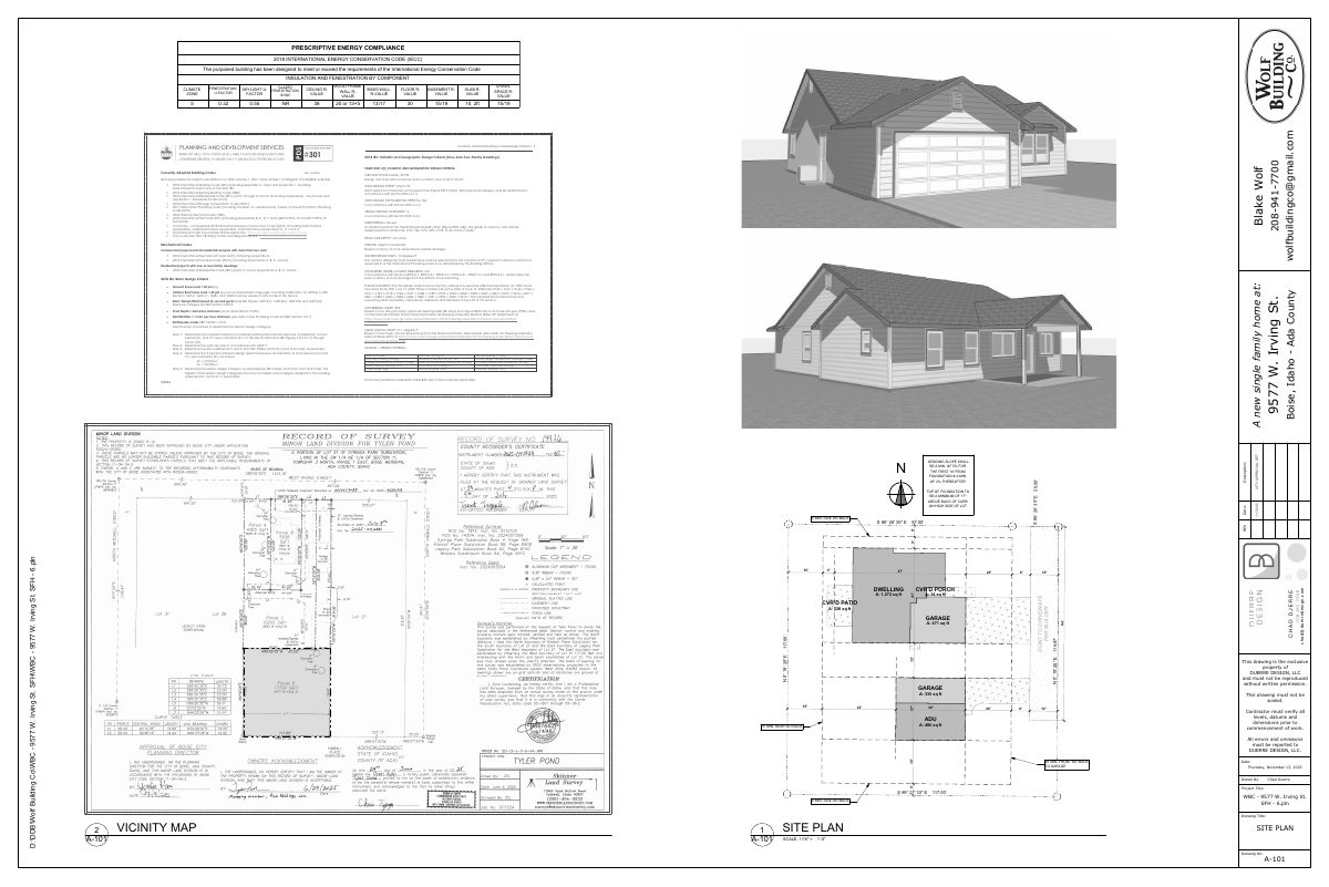 Site plan: Detached accessory dwelling unit approved on a residential lot