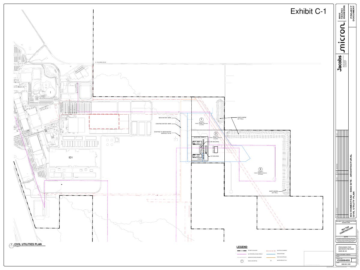Site plan for Micron's water supply application for electrical substation approved