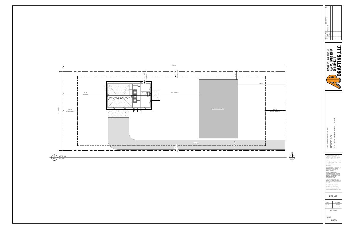 Site plan: Accessory dwelling unit proposed on nearly half-acre residential lot