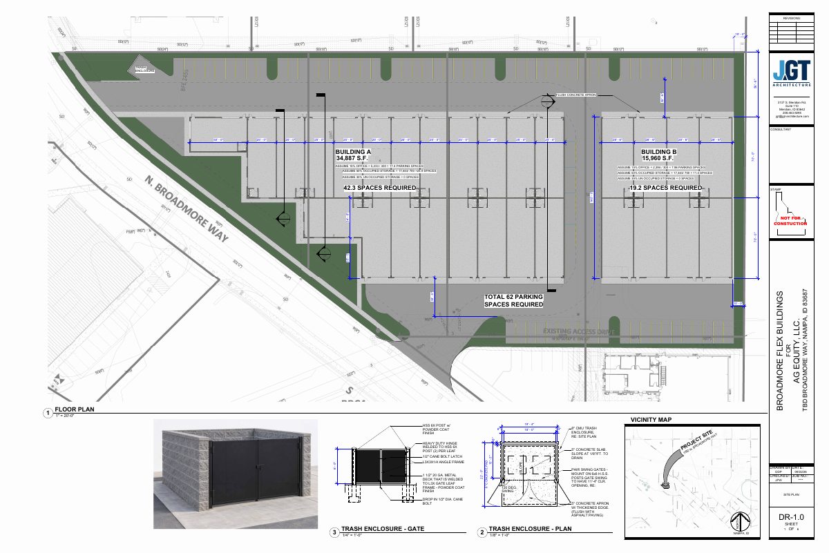 Site plan: Two warehouses totaling 51,000 square feet approved in Nampa