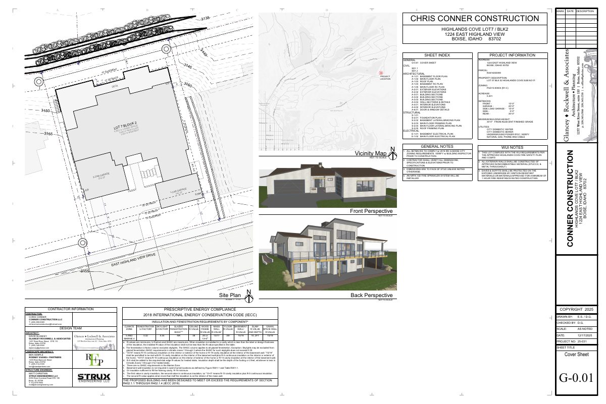 Site plan: Single-family home with daylight basement approved on vacant hillside lot
