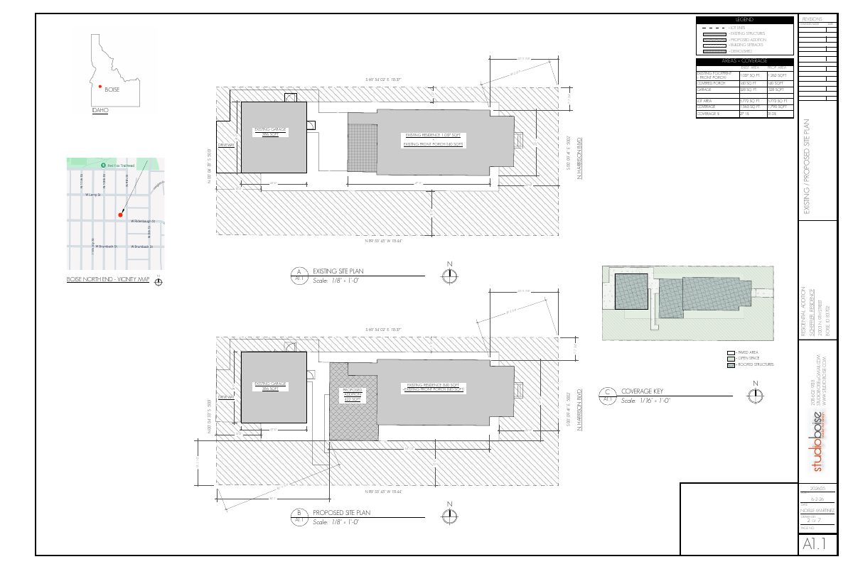 Site plan: Home addition approved on small residential lot