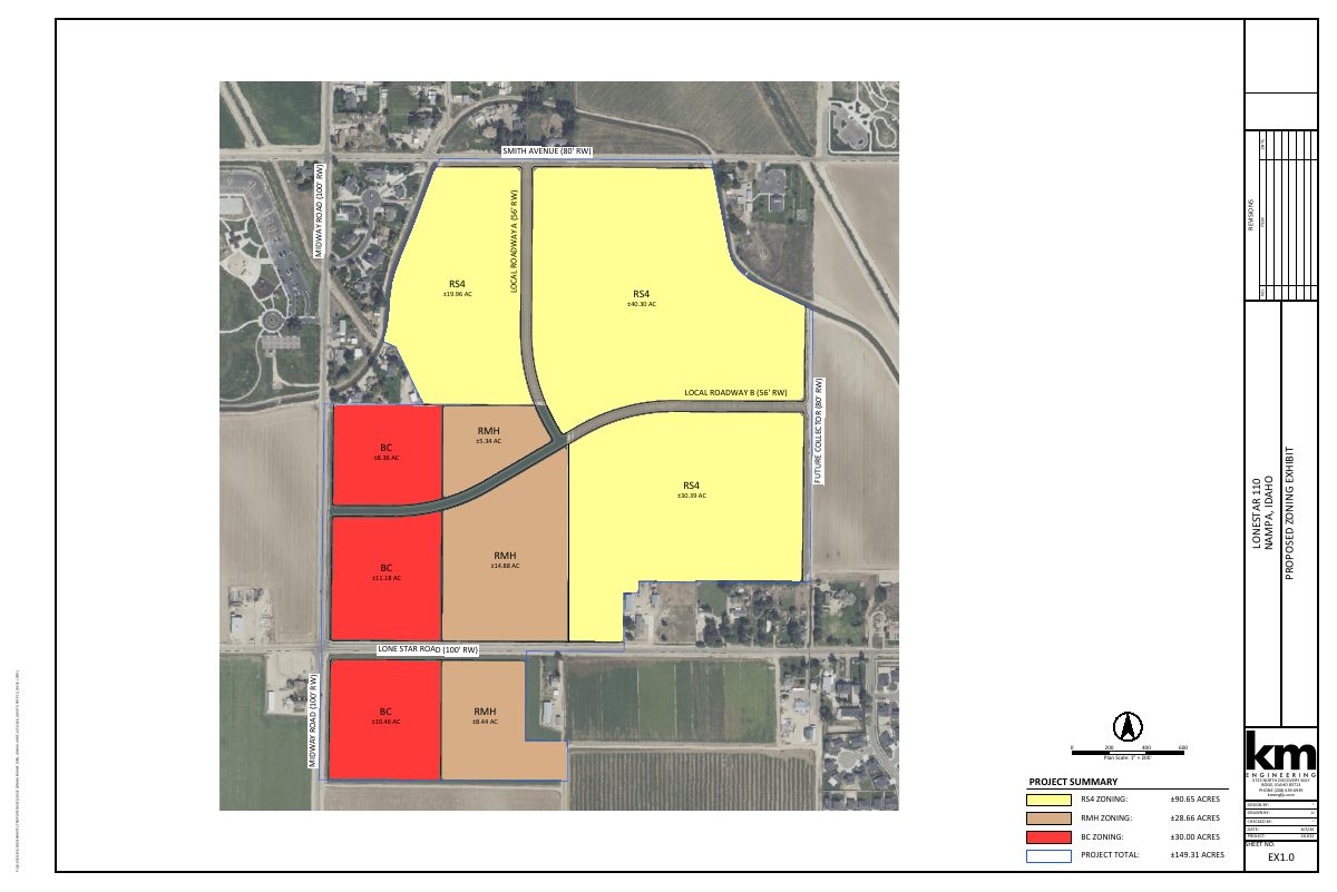 Site plan: 800-home master planned community with shops proposed on 145 acres of farmland