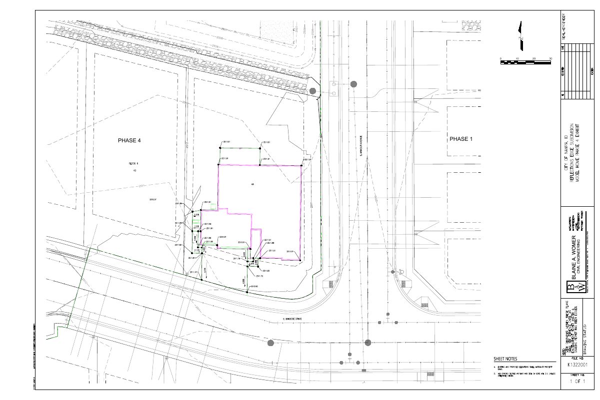 Site plan: Temporary sales office in model home garage approved