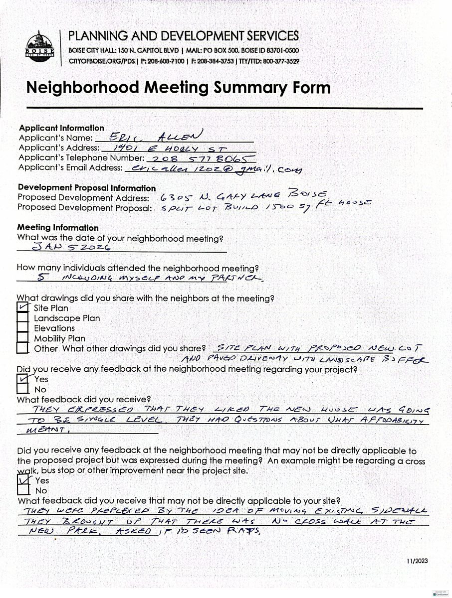 Site plan: Plan to split a residential lot for a future duplex withdrawn