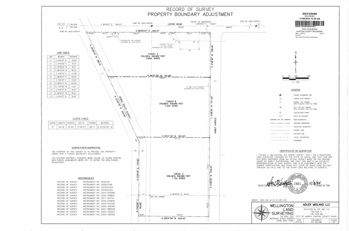 Site plan: Nampa approves lot line adjustment on industrial site for development