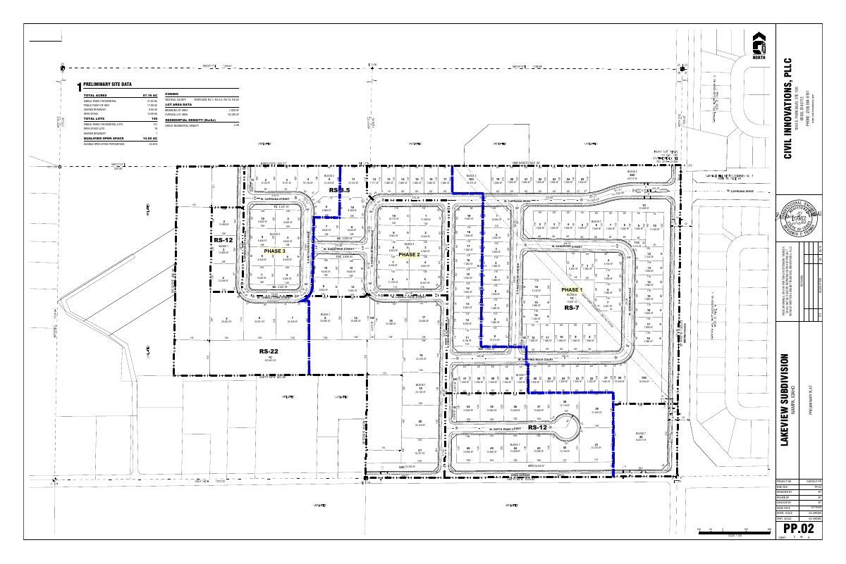 Site plan: 130-home single-family subdivision approved with conditions on 57 acres