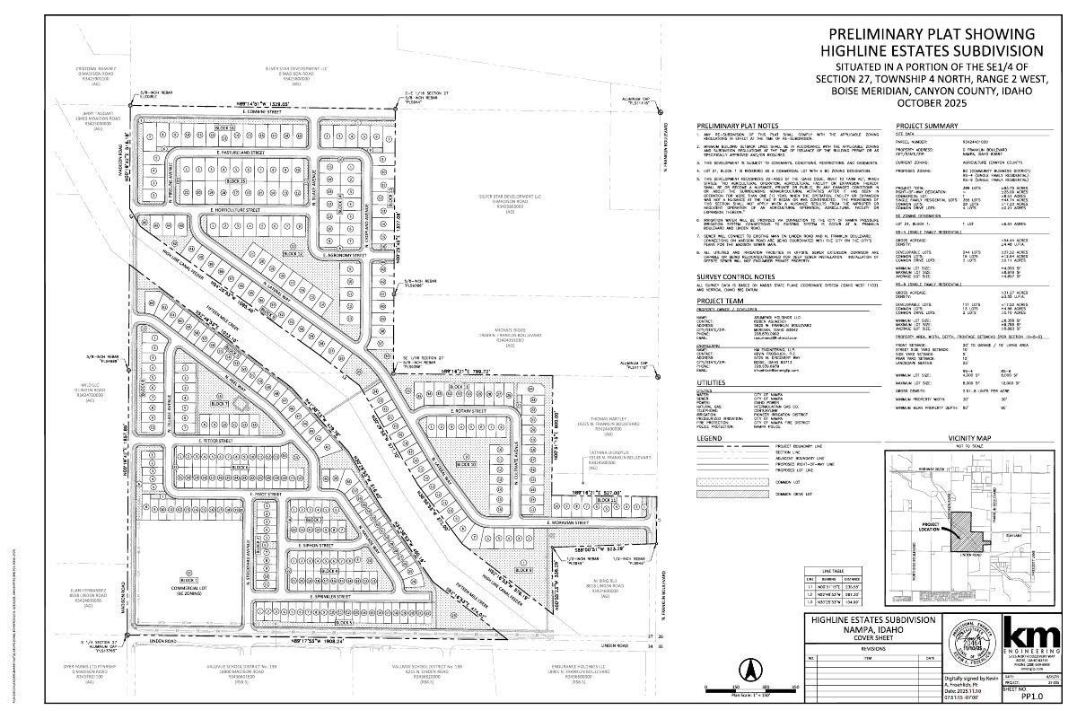 Site plan: 355-home subdivision with commercial lot approved on former farmland