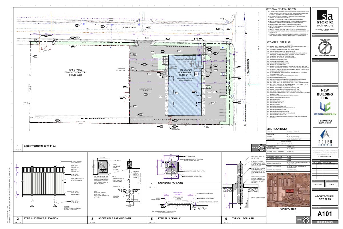 Site plan: Two-story, 23,029-square-foot industrial building approved with conditions