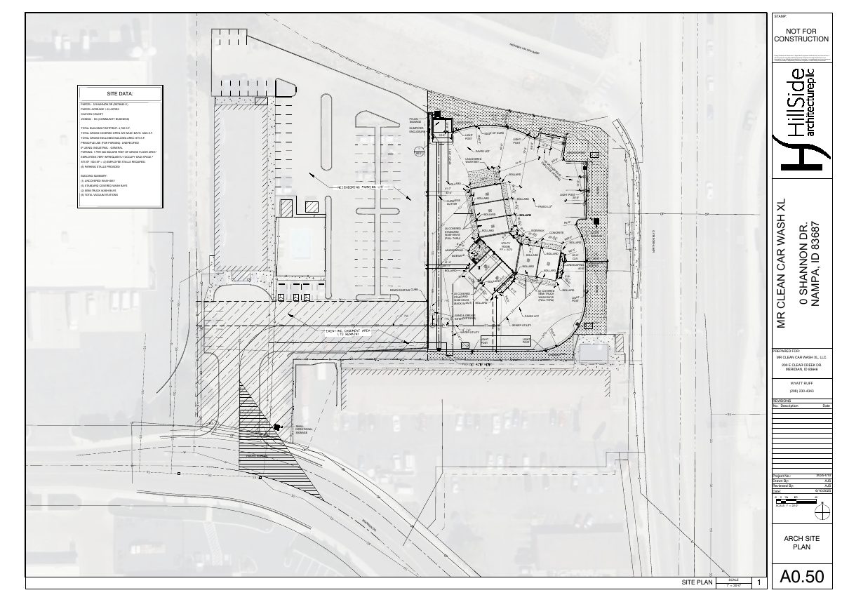 Site plan: Self-serve car and semi wash with 8 bays approved with conditions