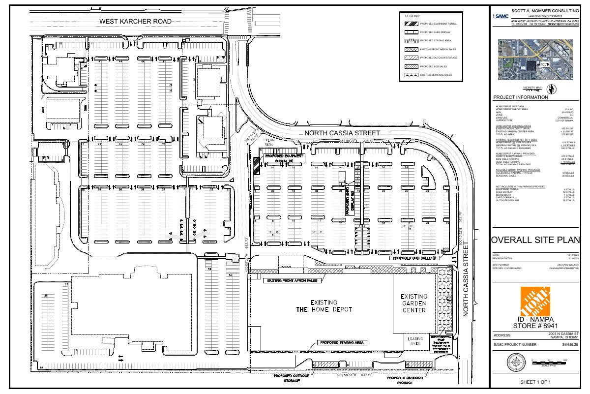 Site plan: Home Depot wins approval for outdoor sheds, sod and rental equipment displays