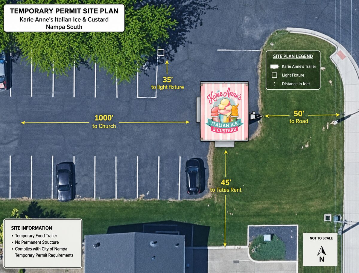 Site plan: Six-month permit approved for Italian ice and frozen custard trailer