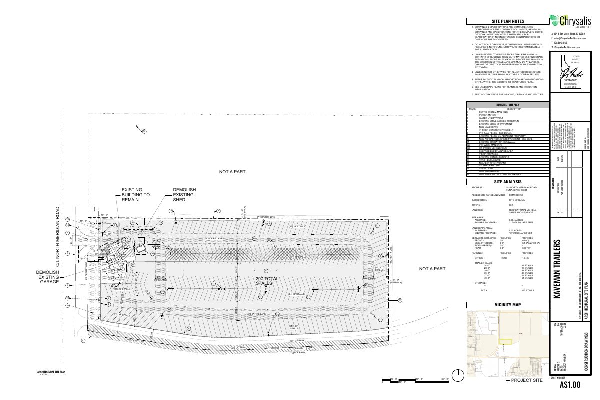 Site plan: Kaveman Trailers seeks permit for RV and trailer storage yard
