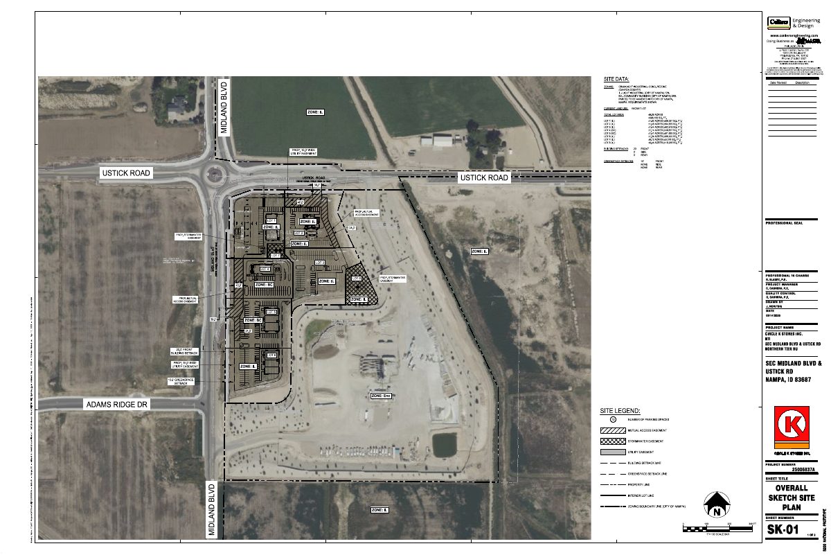 Site plan: Circle K gas station and store proposed on 9-acre commercial site