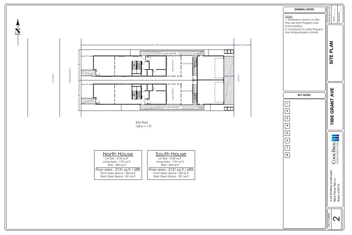 Site plan: Plan to demolish a home and build 2 homes on a small lot approved