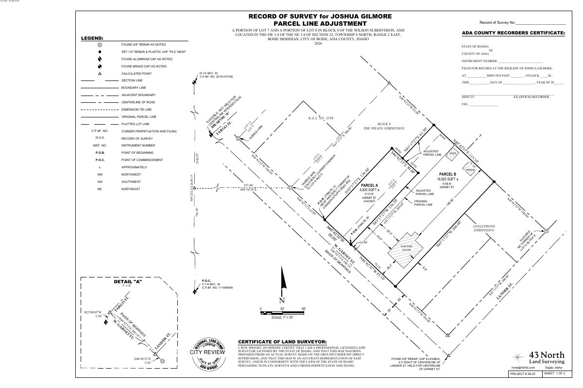 Site plan: Lot line adjustment between two neighboring lots approved with conditions