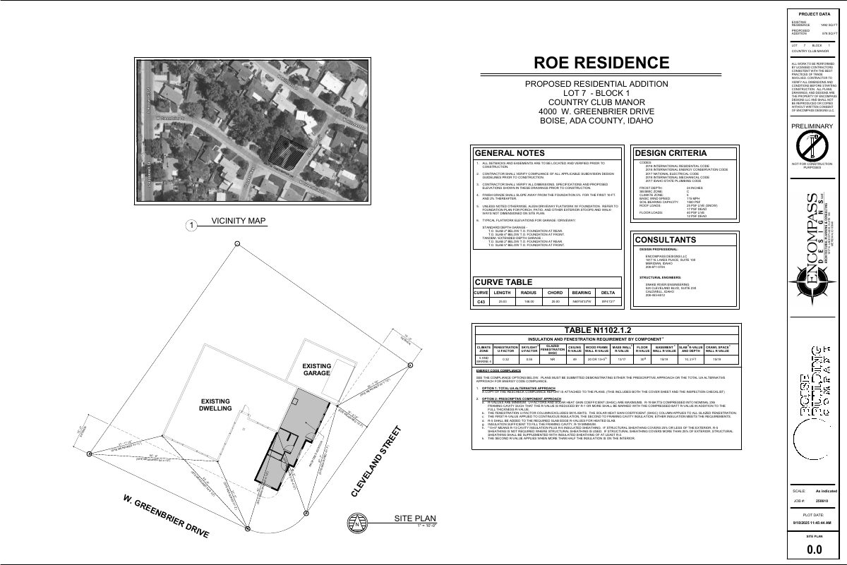 Site plan: Attached 1-bedroom accessory dwelling unit approved for single-family home
