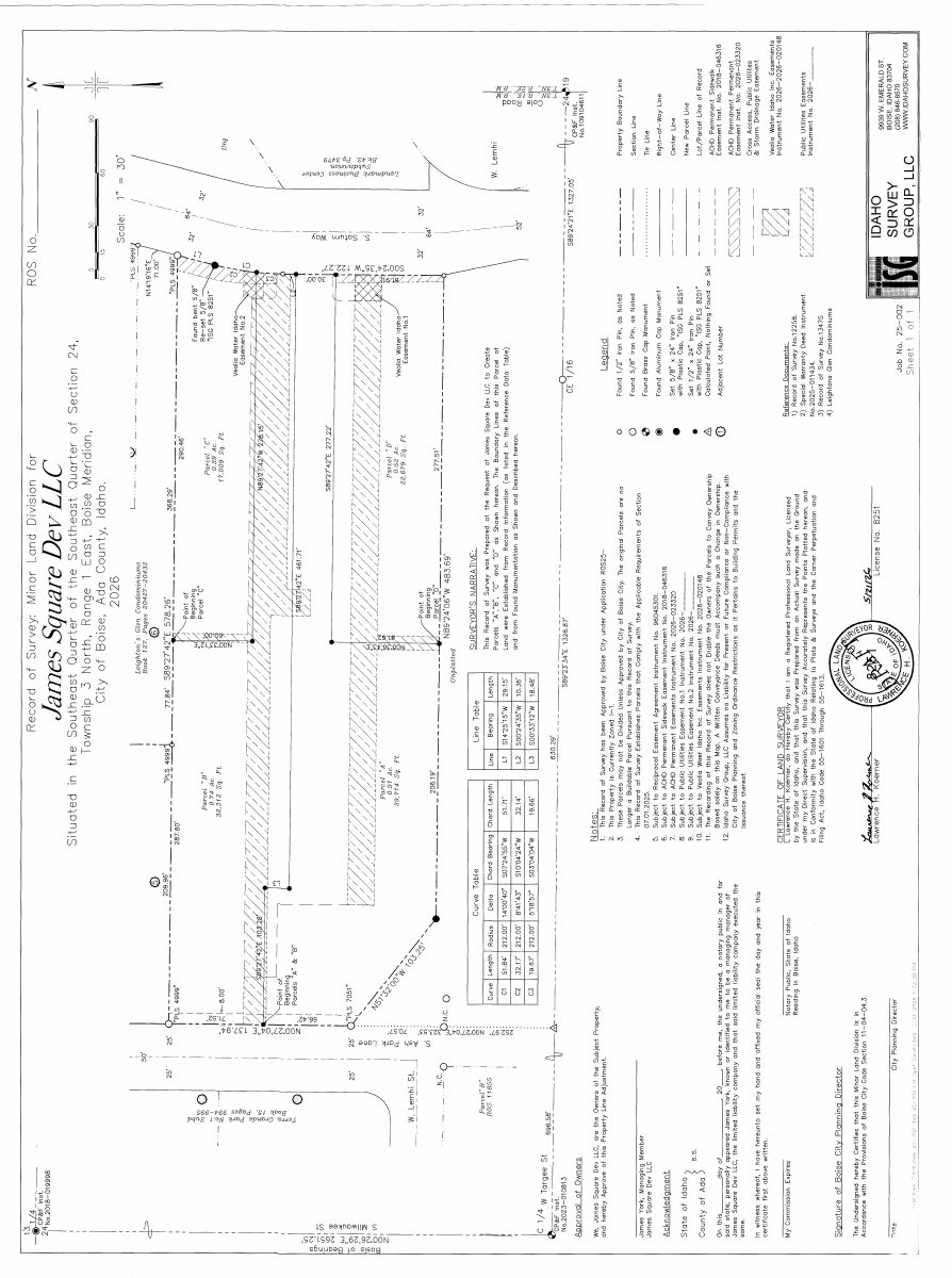 Site plan: Split of 2.56-acre industrial flex park site into 4 lots approved