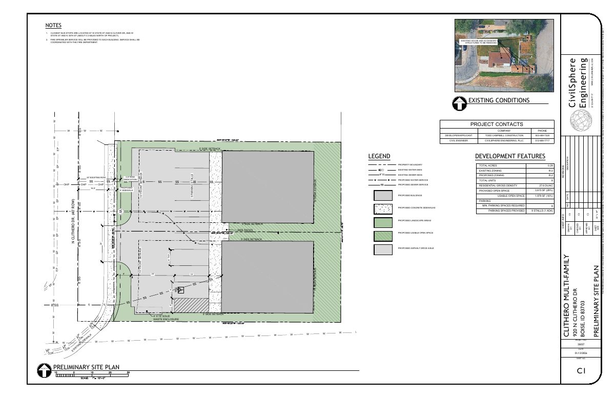 Site plan: Plan for eight units in two fourplexes withdrawn