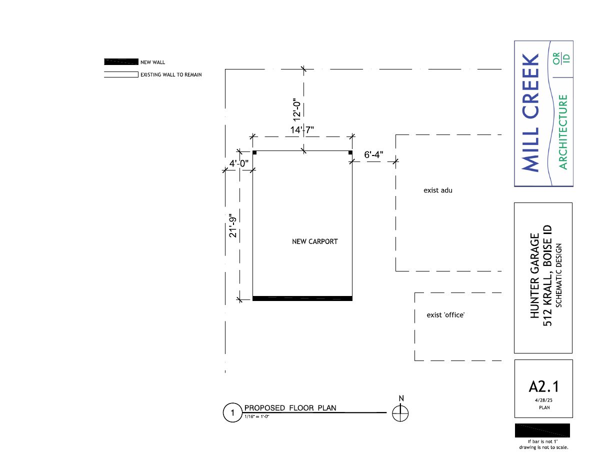 Site plan: Carport addition proposed for home in historic and floodplain areas