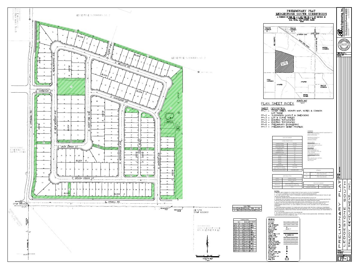 Site plan: 143-home subdivision with pool and parks proposed on 37 acres of farmland