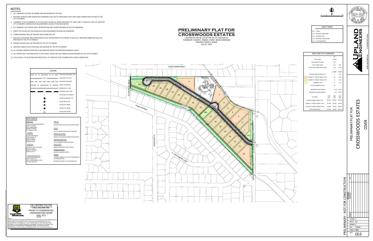 Site plan: Final plat approved for 15 single-family homes on about 10.5 acres